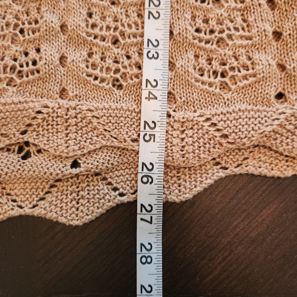 Crochet/Knit Mini Dress/Bathing Suit Cover-Up with Open Back - Picture 12 of 14